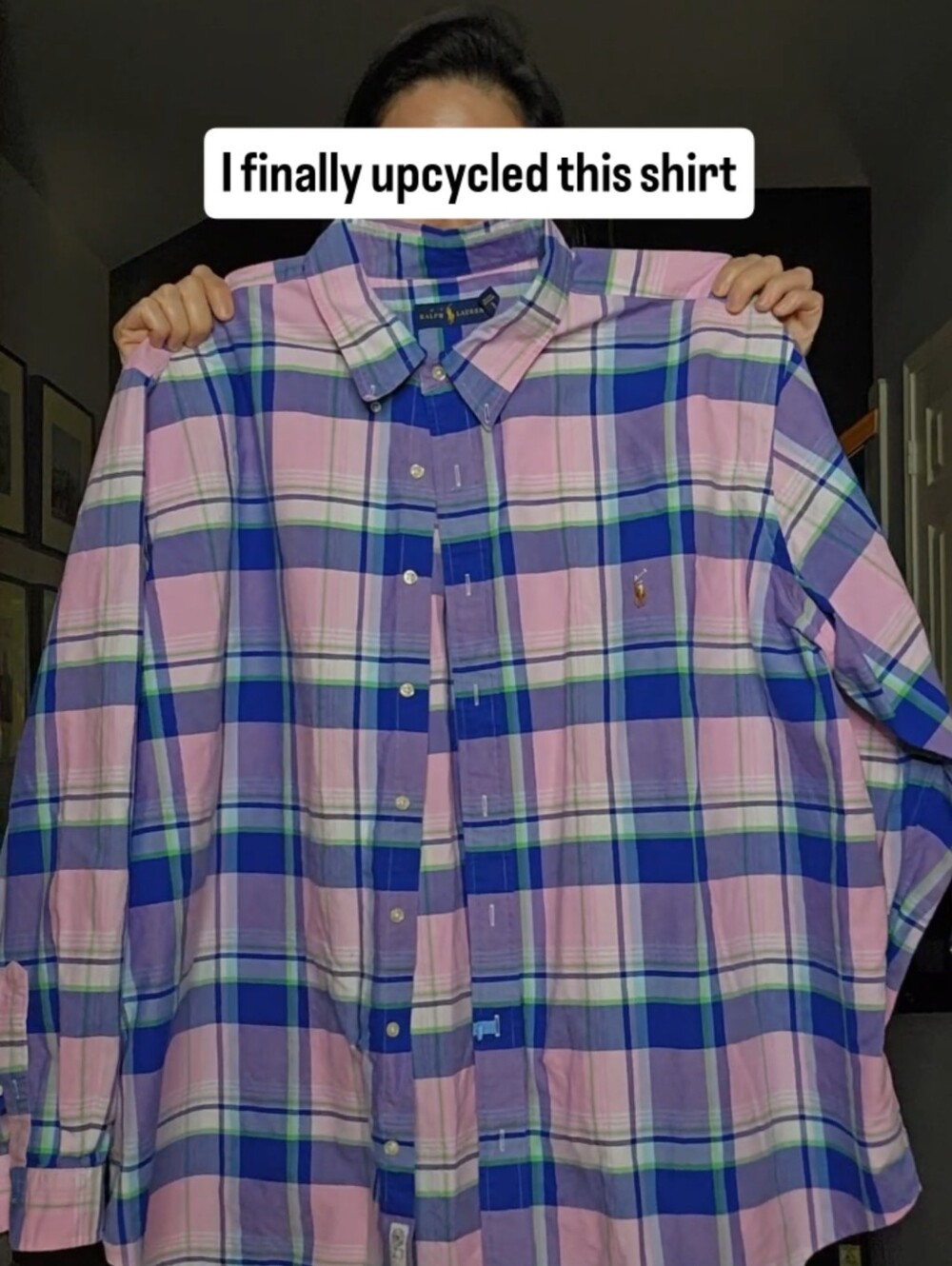 Ralph Lauren Pink, Blue  Plaid Shirt Dress - Picture 14 of 14